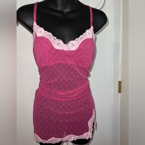Candies sexy pink lace lingerie dress